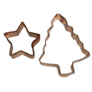 Copper CHRISTMAS TREE and STAR Cookie Cutter